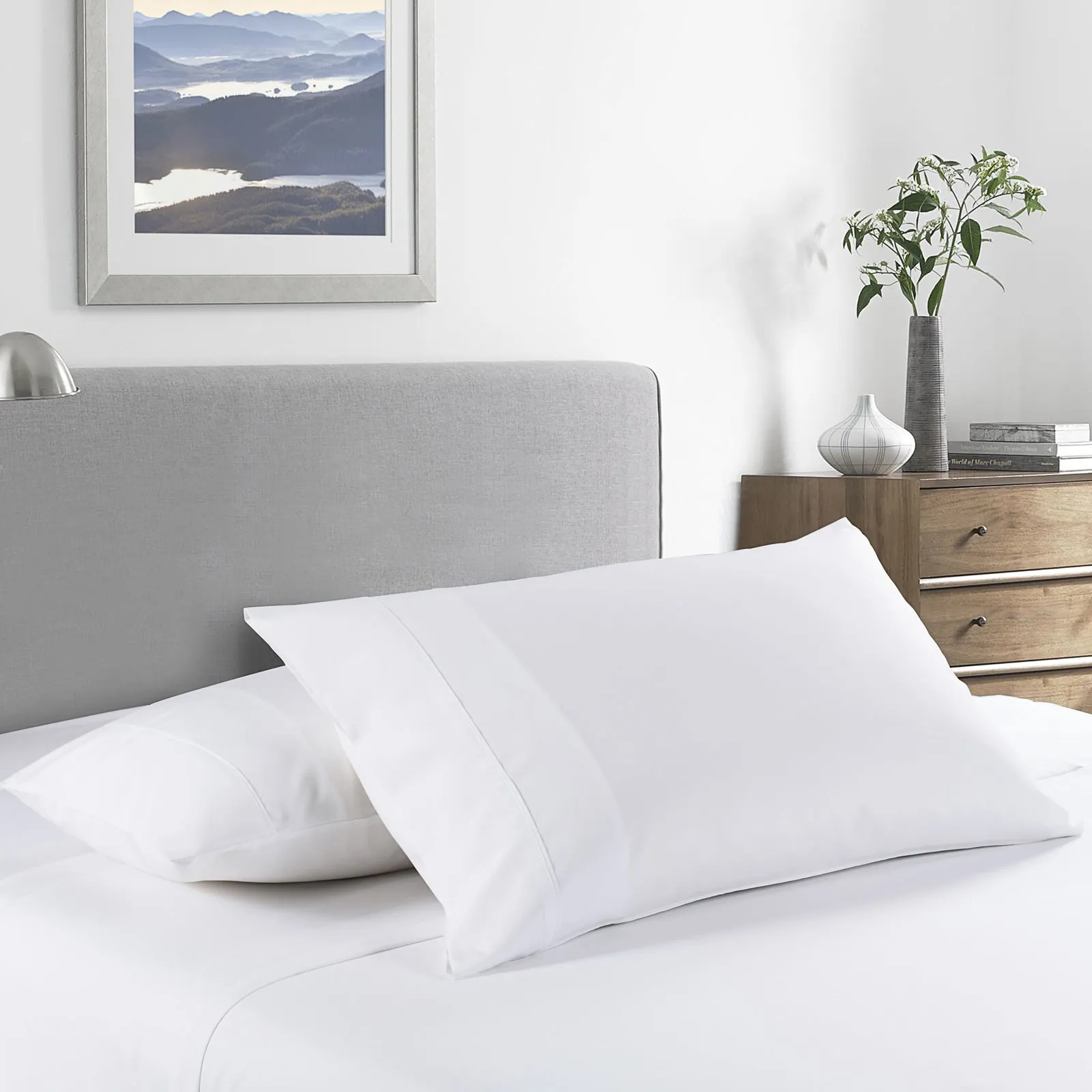 2000 Thread Count Bamboo Cooling Sheet Set | Ultra Soft Bedding | King | White
