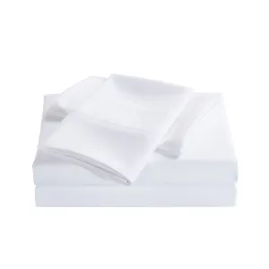 2000 Thread Count Bamboo Cooling Sheet Set | Ultra Soft Bedding | King | White