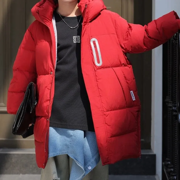 360 Warmth Hooded Mid-Length Down Coat