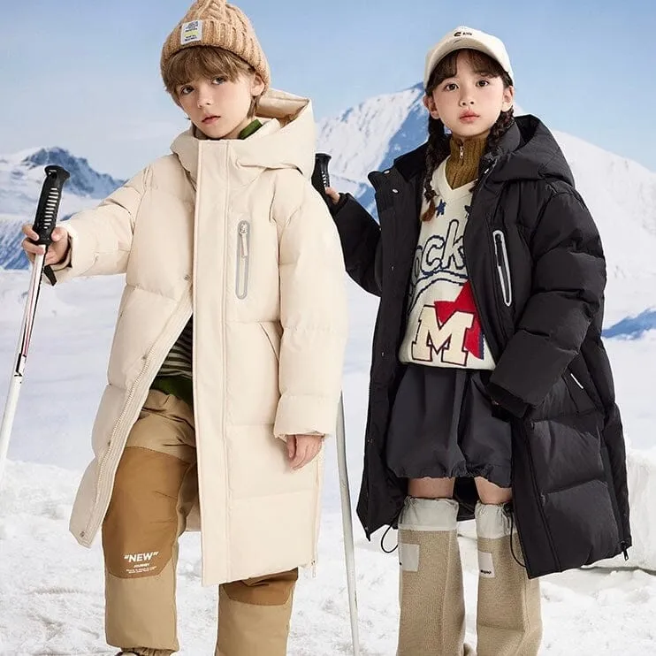 360 Warmth Hooded Mid-Length Down Coat
