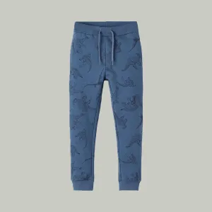 5.10.15 All Over Dino Print Blue Fleece Joggar Trouser 12786