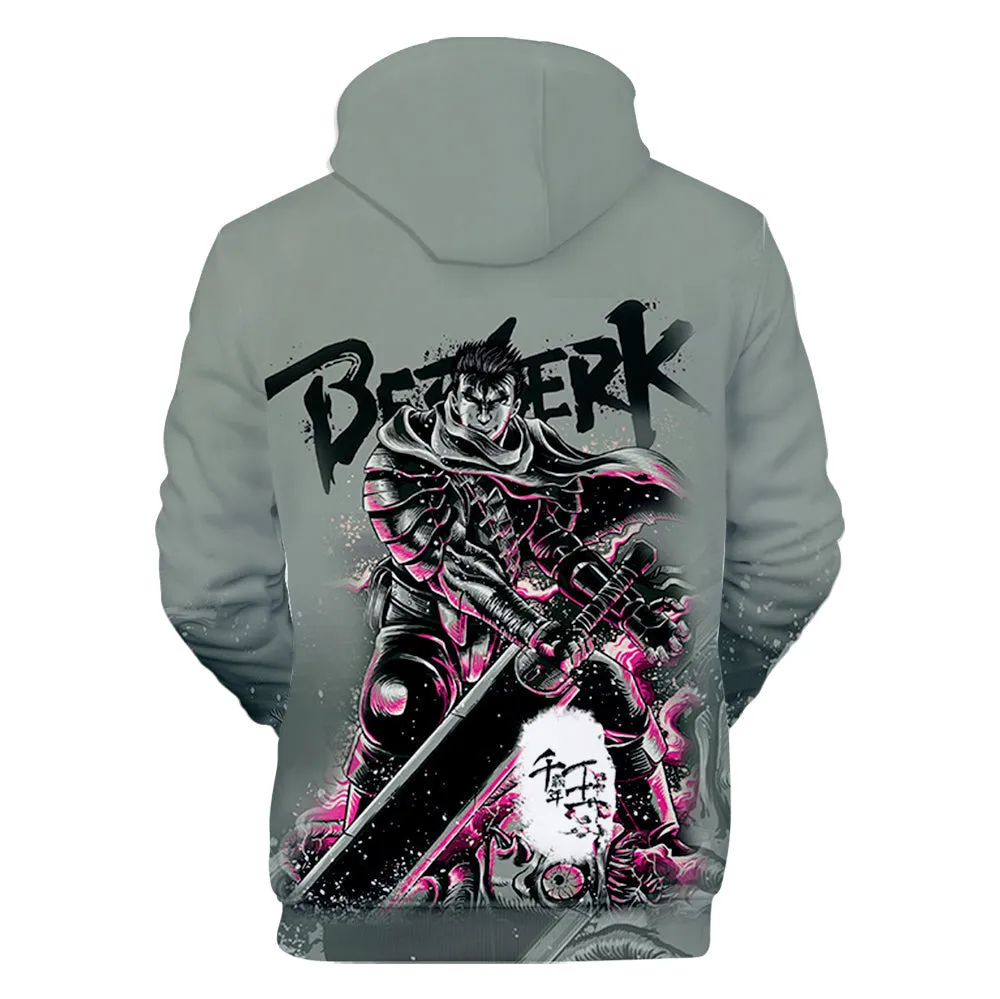 Anime Berserk Hoodies Casual Hooded Sweatshirts Unisex Pullovers