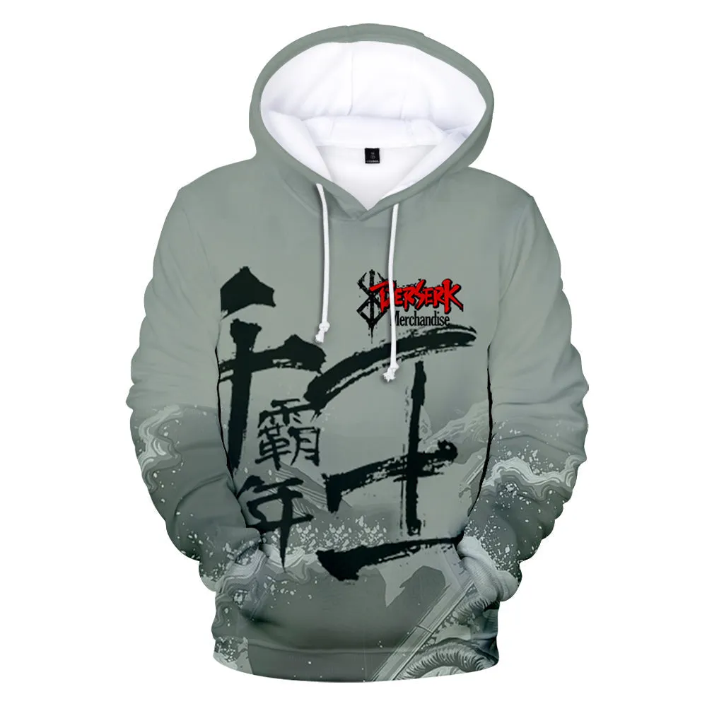 Anime Berserk Hoodies Casual Hooded Sweatshirts Unisex Pullovers