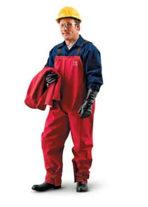 Ansell X-Large Red Sawyer-Tower CPC Polyester Gore Chemical Splash Bib Overalls