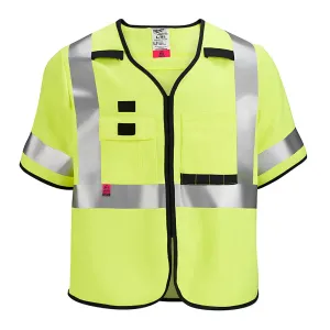 AR/FR Cat. 1 Class 3 High Visibility Yellow Safety Vest - 4XL/5XL