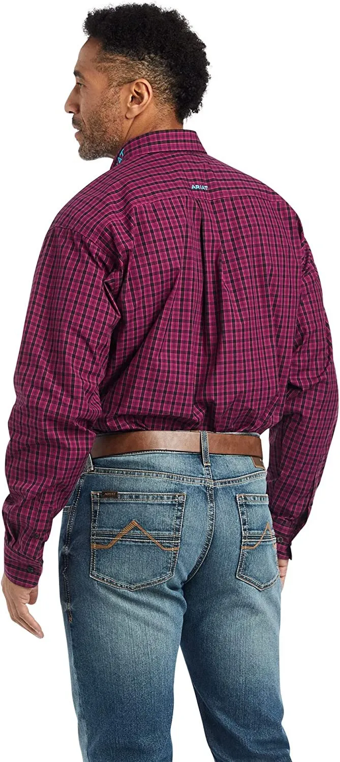Ariat Men's Pro Series Team Cooper Classic Fit Shirt, Beet Red