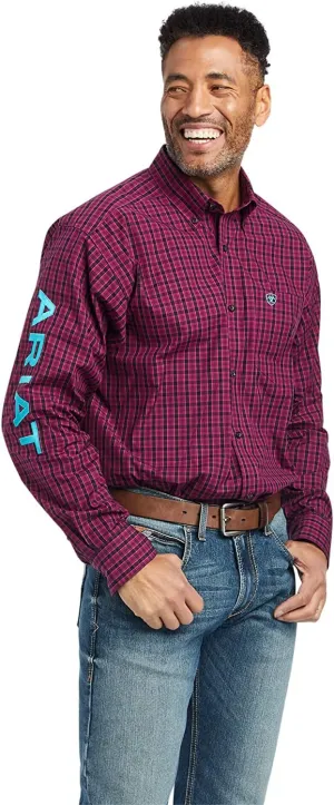 Ariat Men's Pro Series Team Cooper Classic Fit Shirt, Beet Red
