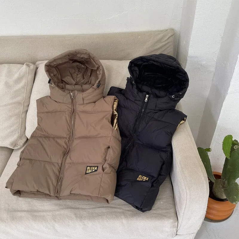 Black Gold Winter Down Vest