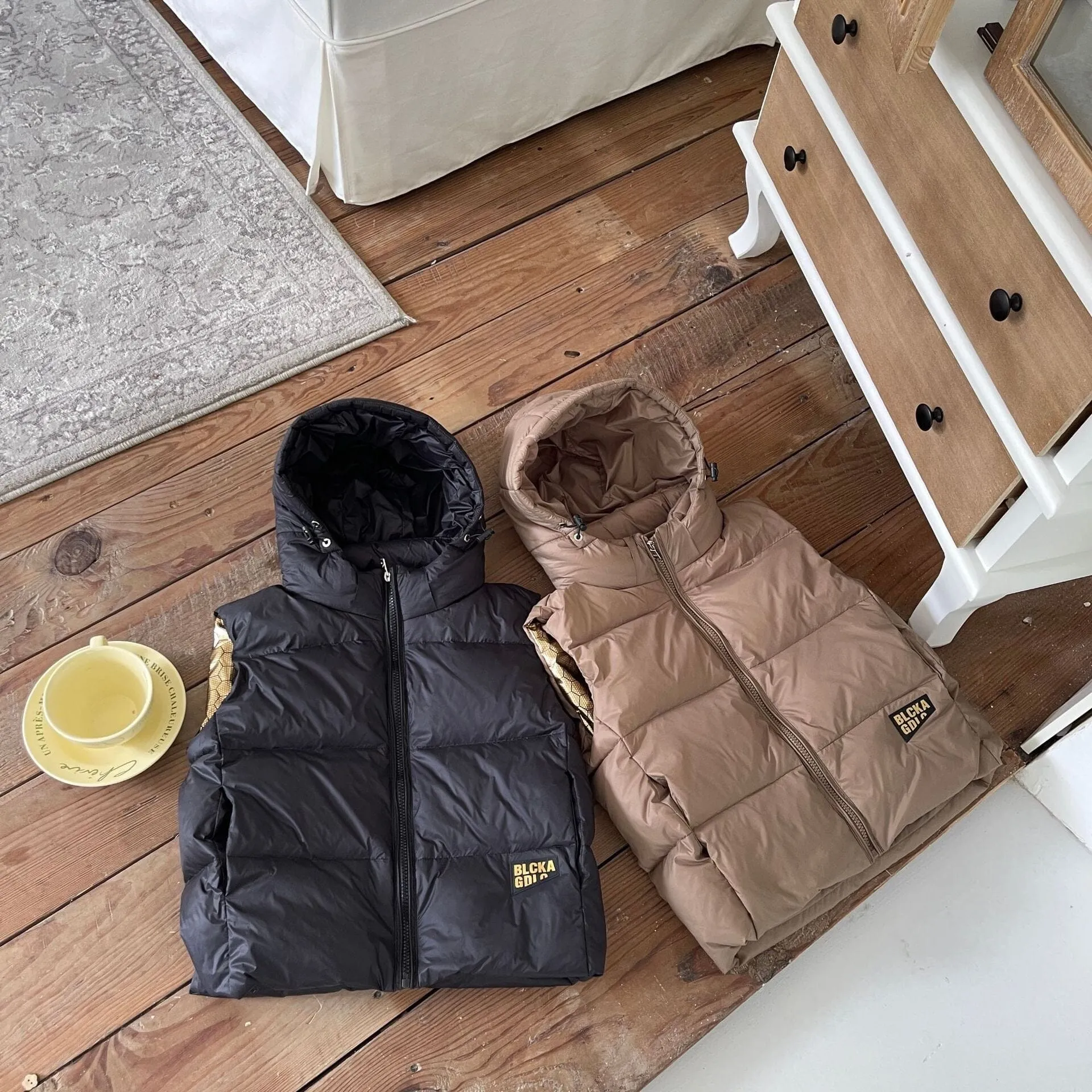 Black Gold Winter Down Vest
