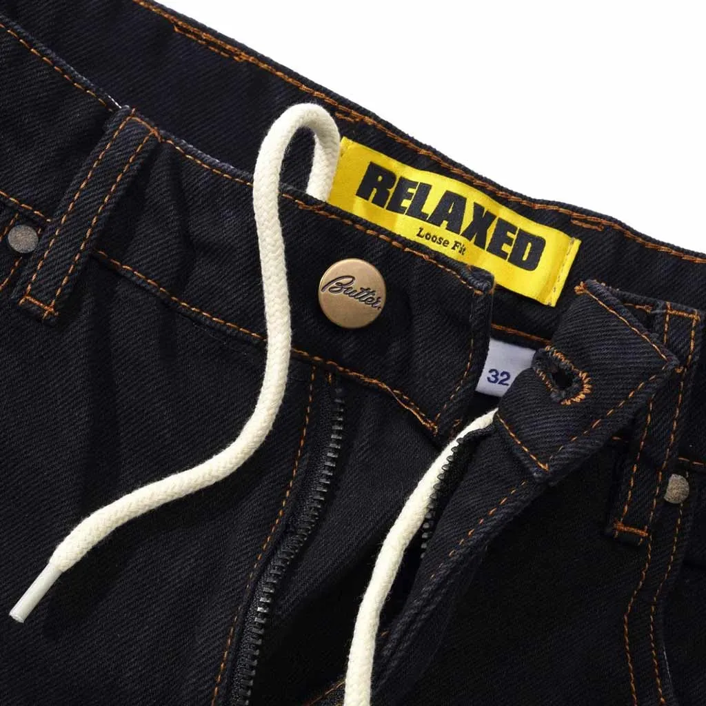 BUTTER GOODS RELAXED DENIM JEANS - WASHED BLACK