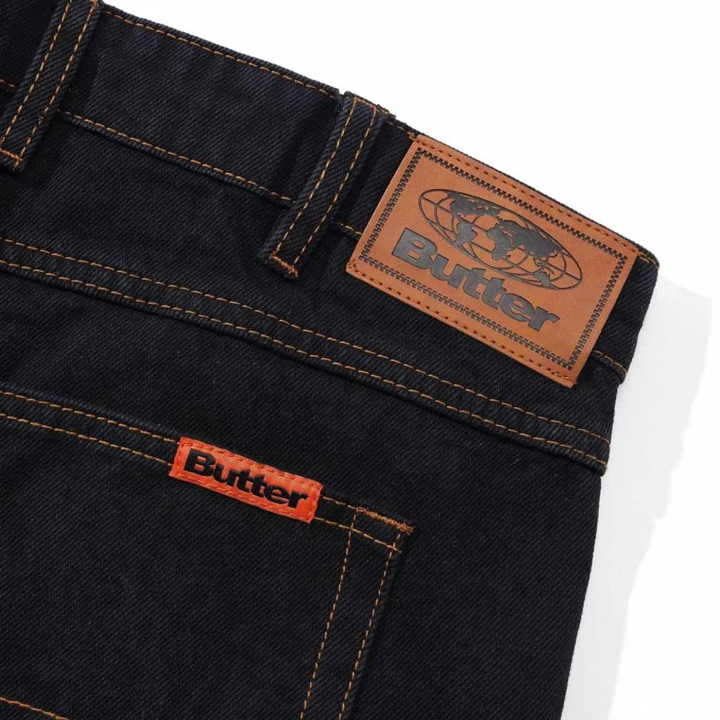 BUTTER GOODS RELAXED DENIM JEANS - WASHED BLACK