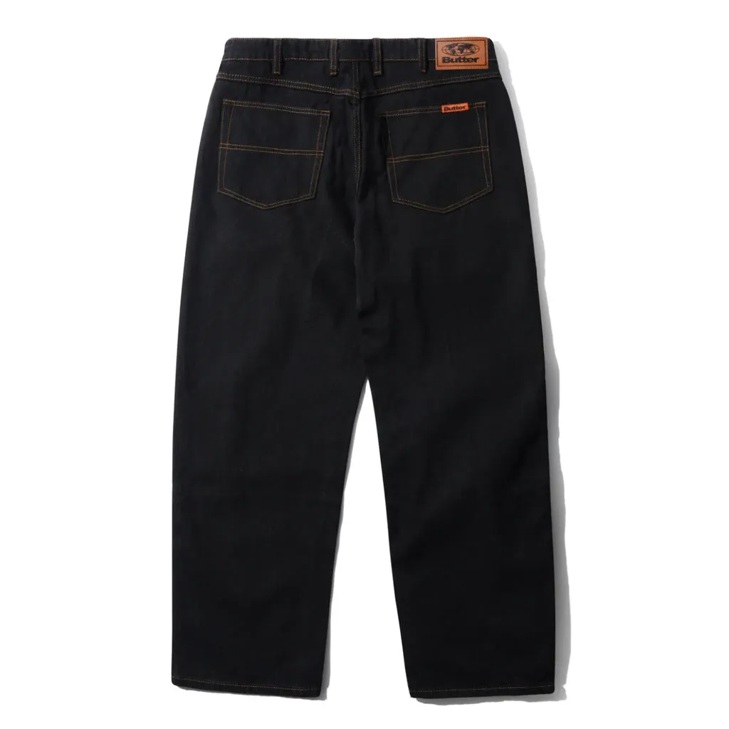BUTTER GOODS RELAXED DENIM JEANS - WASHED BLACK