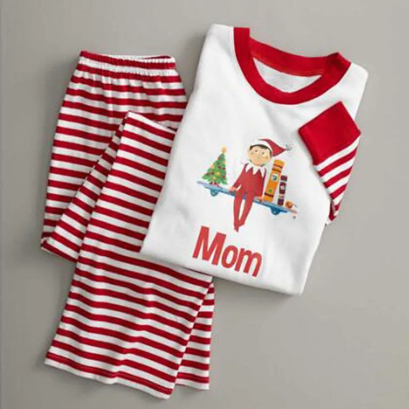 Christmas Pajamas Matching Family Pyjamas Winter Warm Kid Adult  Cute Santa Letter Printing Pajamas Sets Sleepwear Nightwear