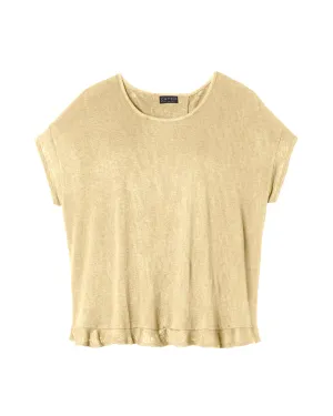 Faith Ruffle Dolman Top | Yellow