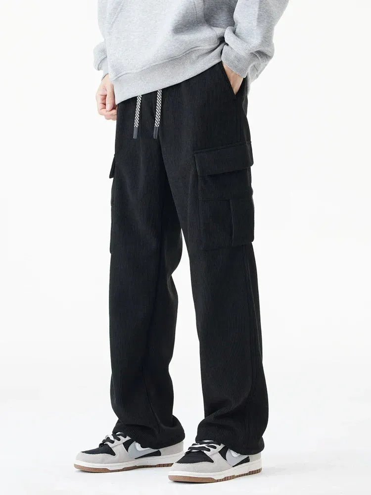 Fleece-Lined Corduroy Sweatpants