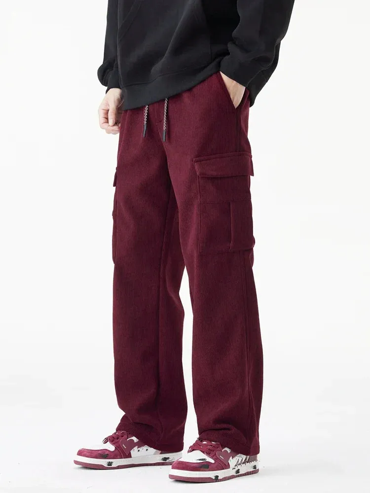Fleece-Lined Corduroy Sweatpants