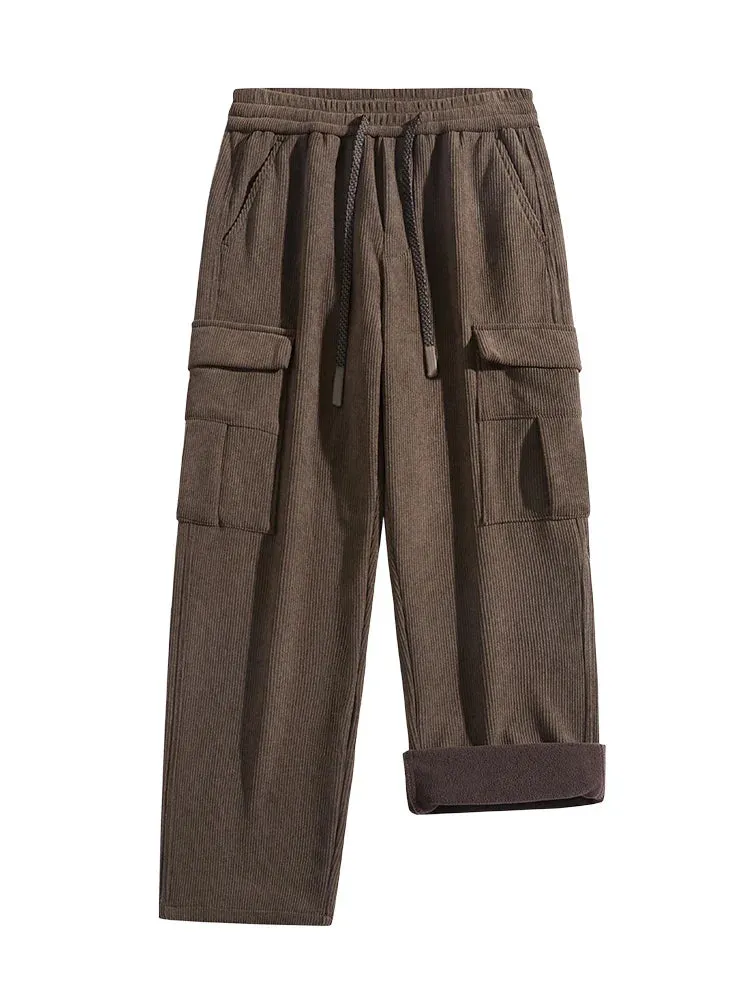 Fleece-Lined Corduroy Sweatpants