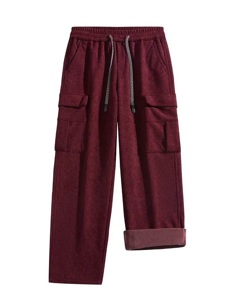 Fleece-Lined Corduroy Sweatpants