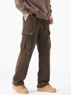 Fleece-Lined Corduroy Sweatpants