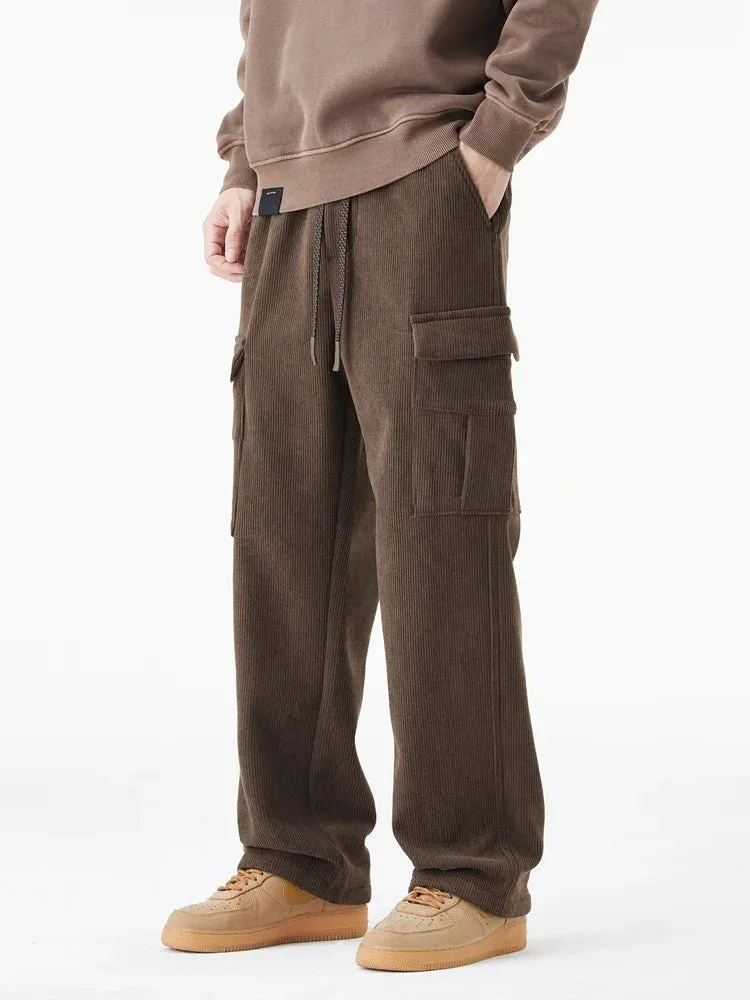 Fleece-Lined Corduroy Sweatpants