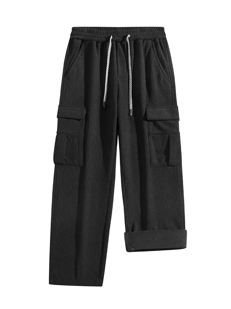 Fleece-Lined Corduroy Sweatpants