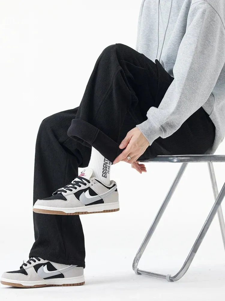 Fleece-Lined Corduroy Sweatpants