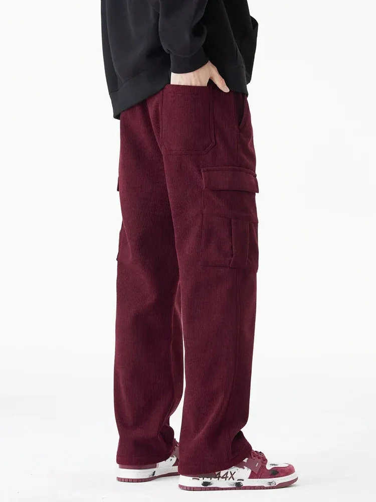 Fleece-Lined Corduroy Sweatpants