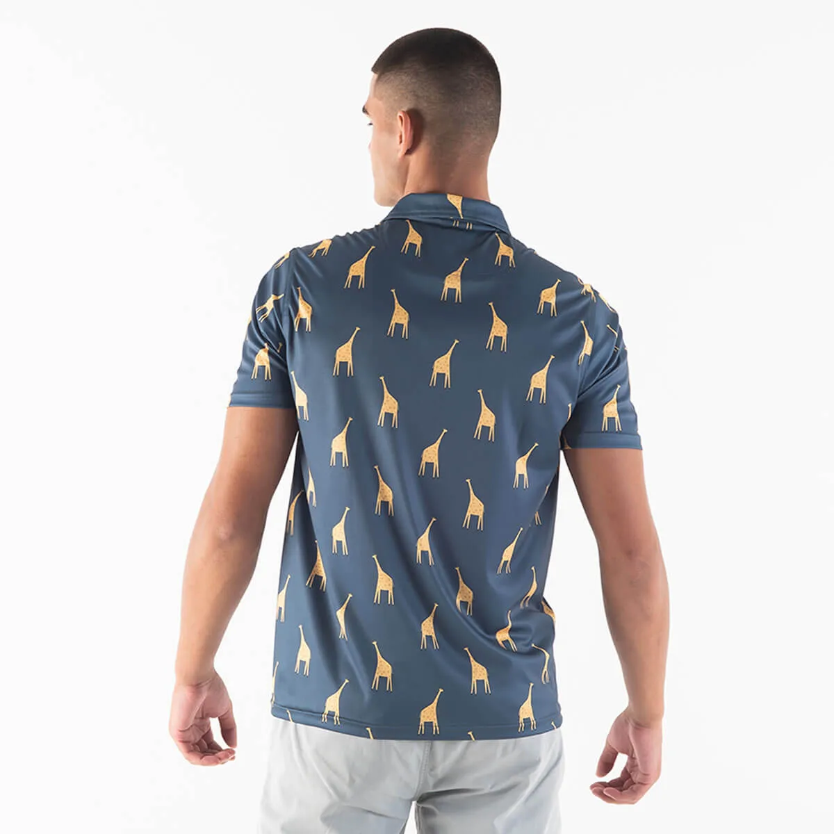 Golf Shirt - Giraffe | Steel