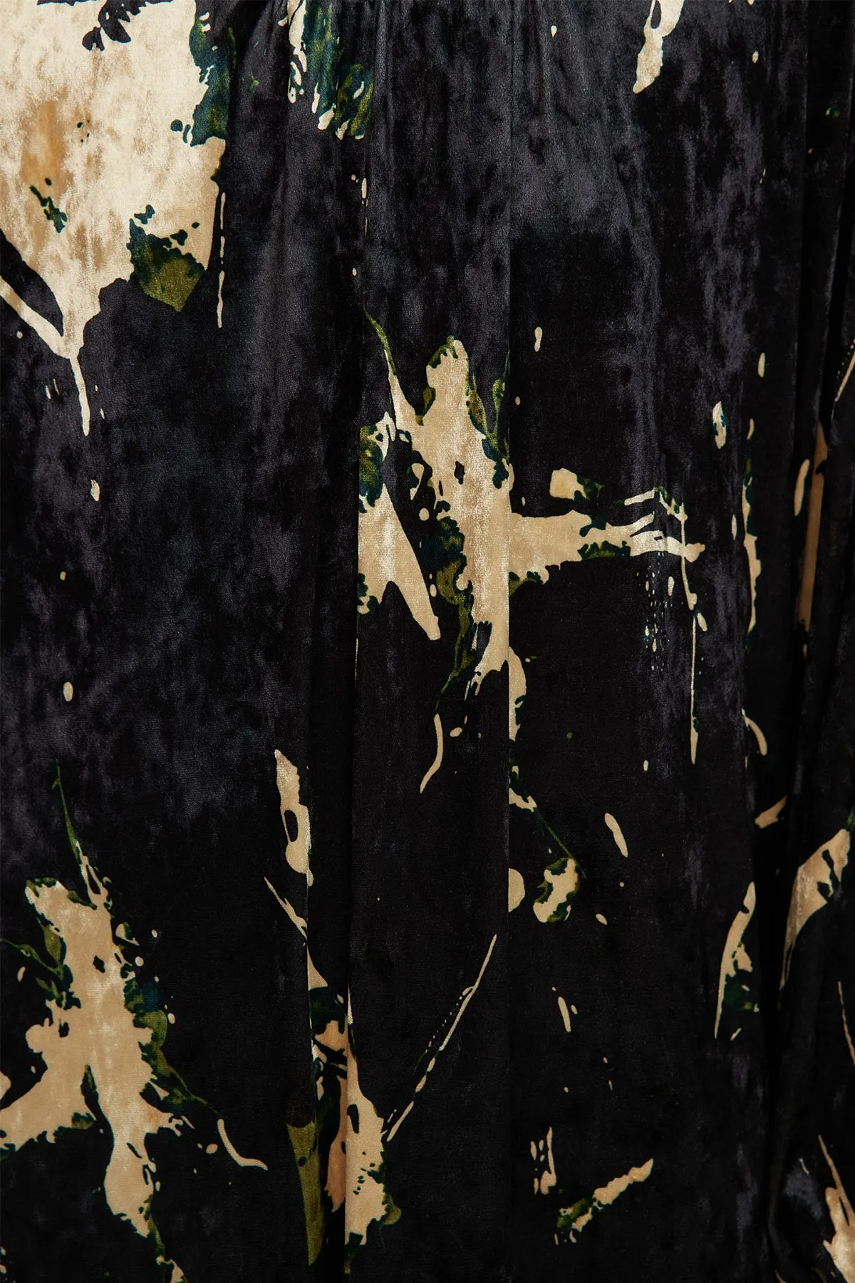 HARRIS Mesh Splice Elegant Velvet Dress Black