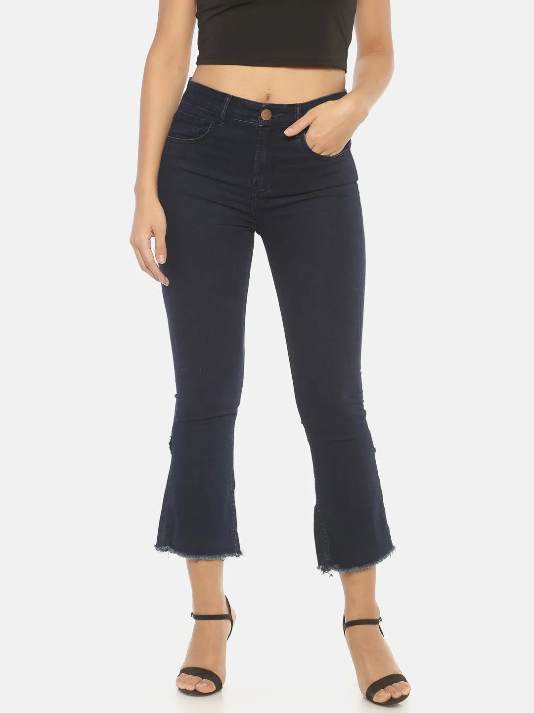 IS.U Indigo Mid Rise Flare Jeans