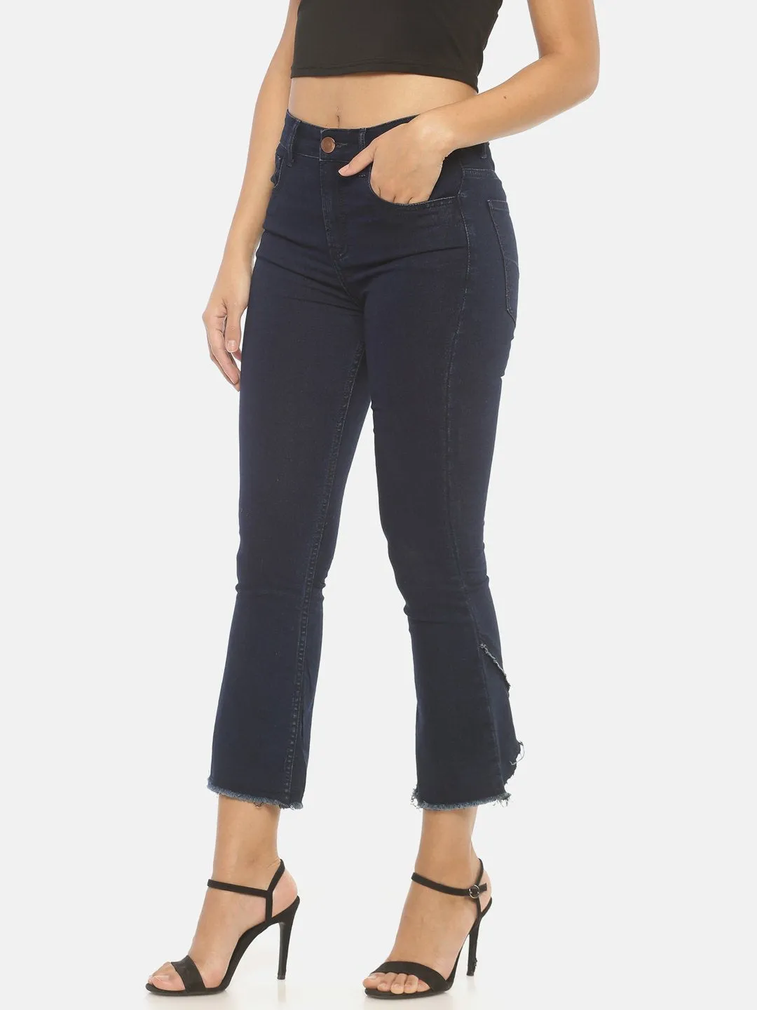 IS.U Indigo Mid Rise Flare Jeans