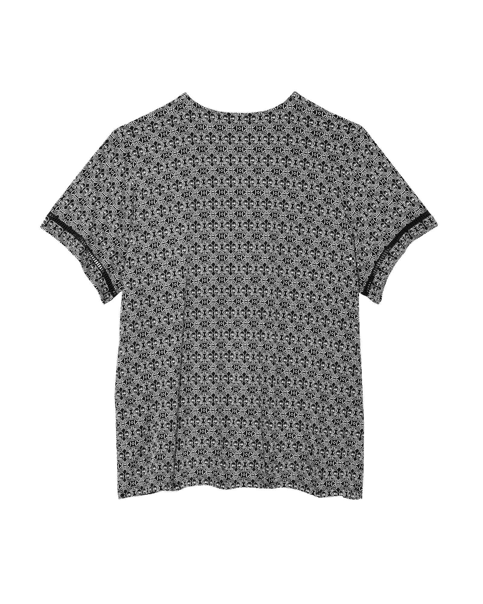 Ivy Front Knot Top | Black / White