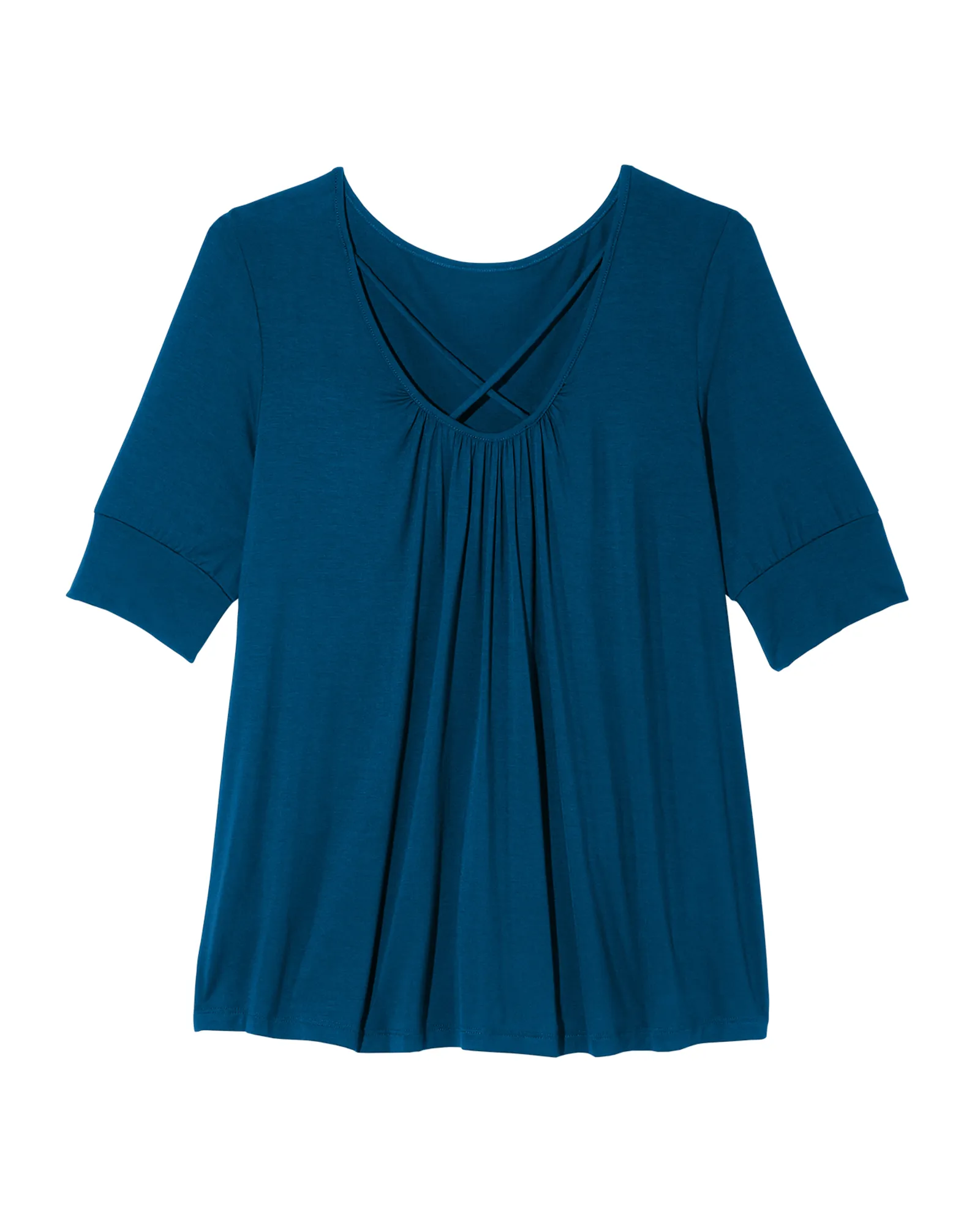 Karlie Lattice Tee | Azure Blue