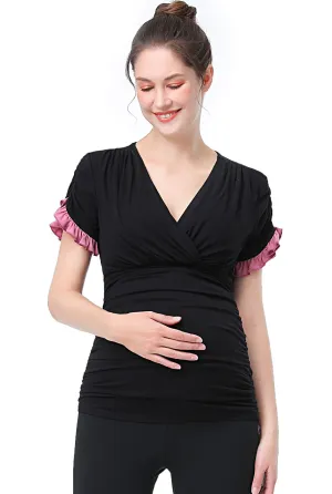 Kimi   Kai Maternity "Gloria" Nursing Color Block Top