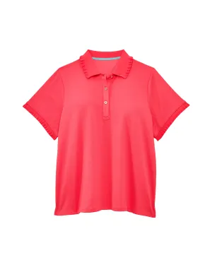 Kylie Short Sleeve Polo Top | Pink