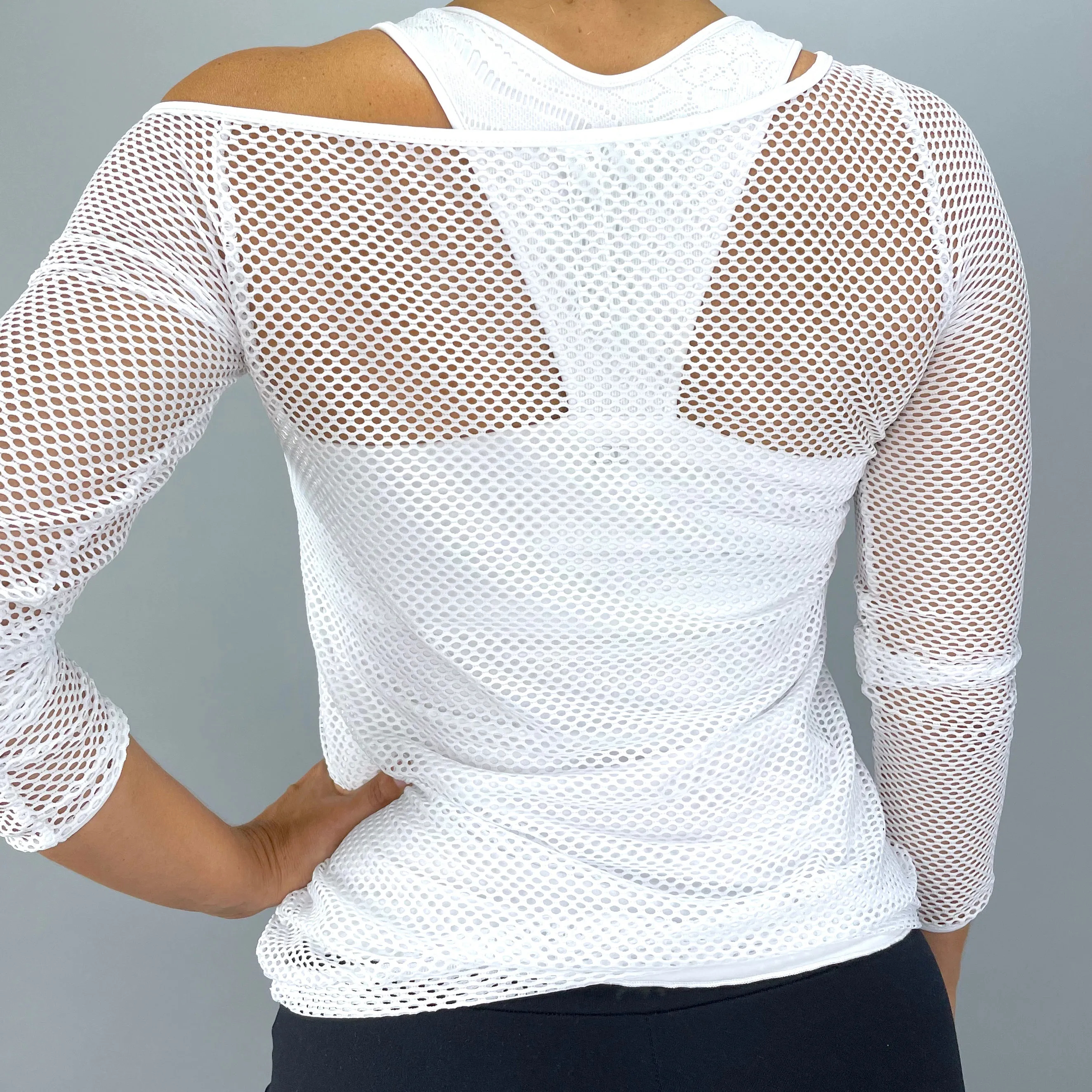 Limited Edition Fishnet Pullover (white)