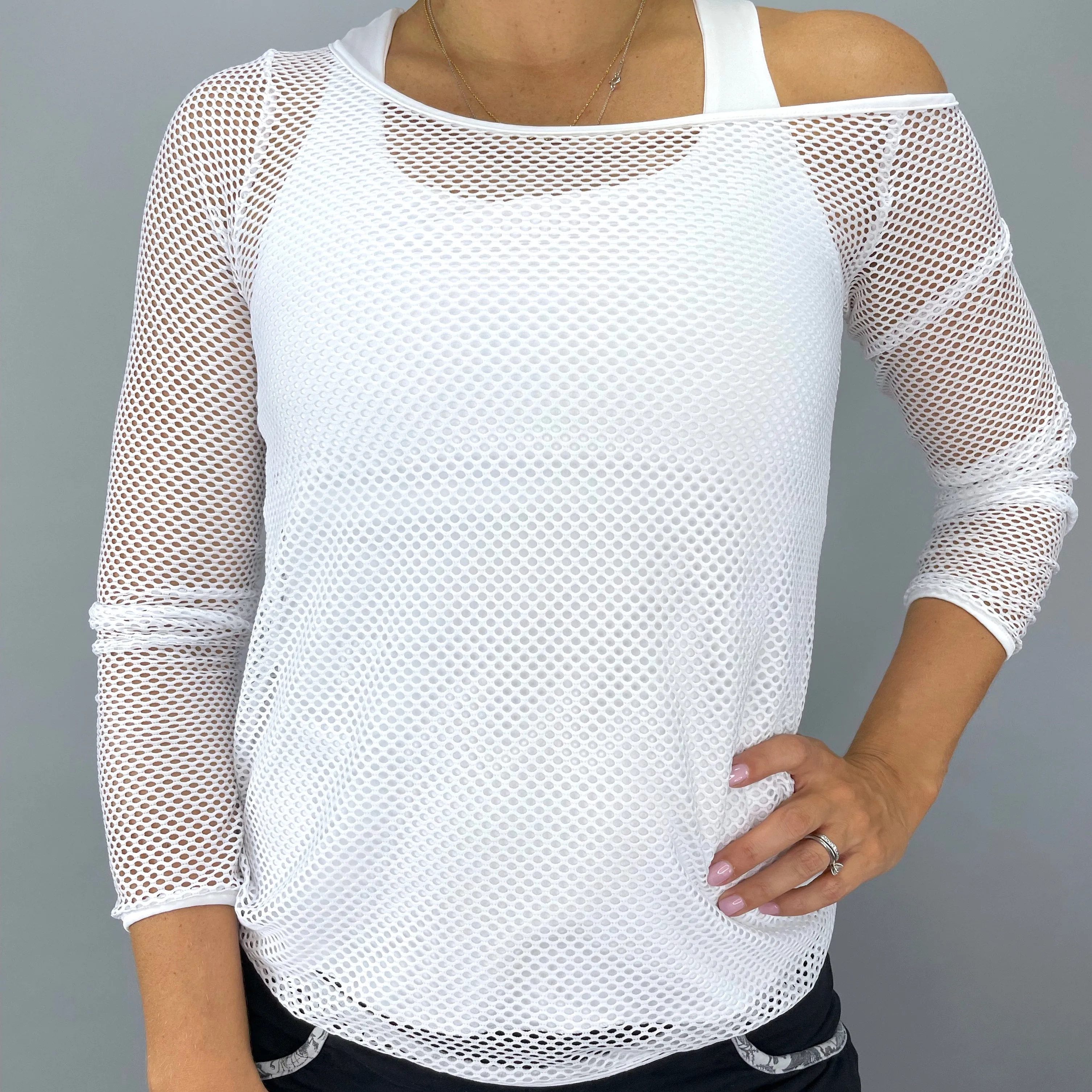 Limited Edition Fishnet Pullover (white)