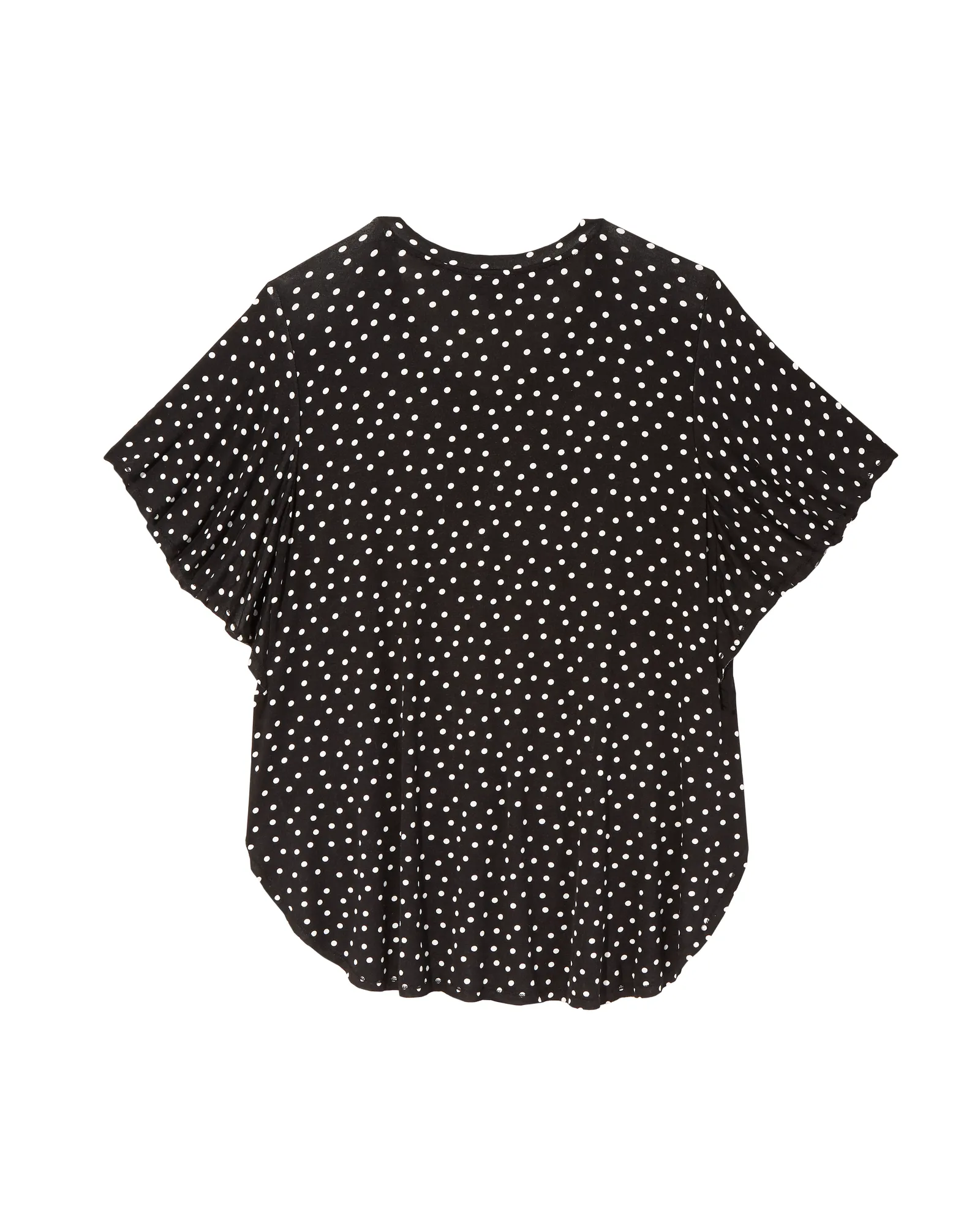 Maria Flutter Sleeve Top | Black / Ivory