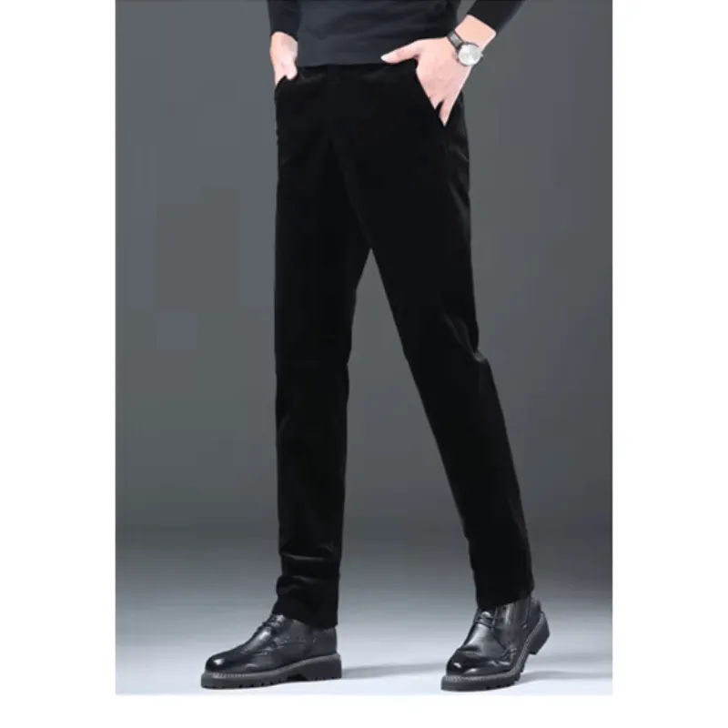 Men's Warm Fleece-Lined Corduroy Trousers