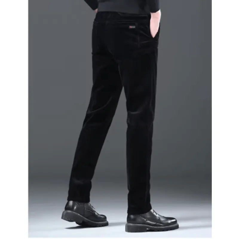 Men's Warm Fleece-Lined Corduroy Trousers
