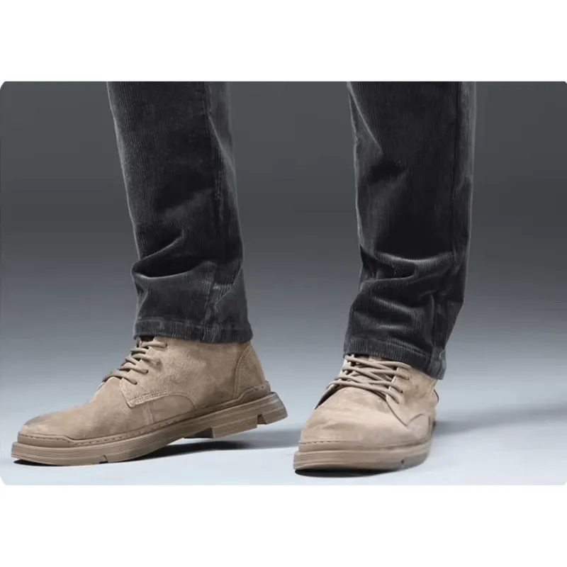 Men's Warm Fleece-Lined Corduroy Trousers