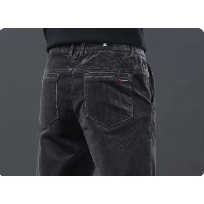 Men's Warm Fleece-Lined Corduroy Trousers