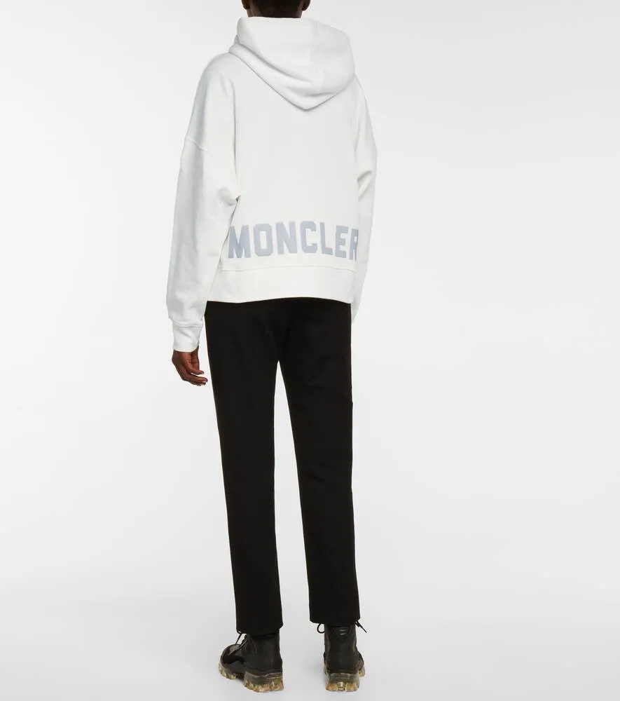 MONCLER cotton blend hoodie, white