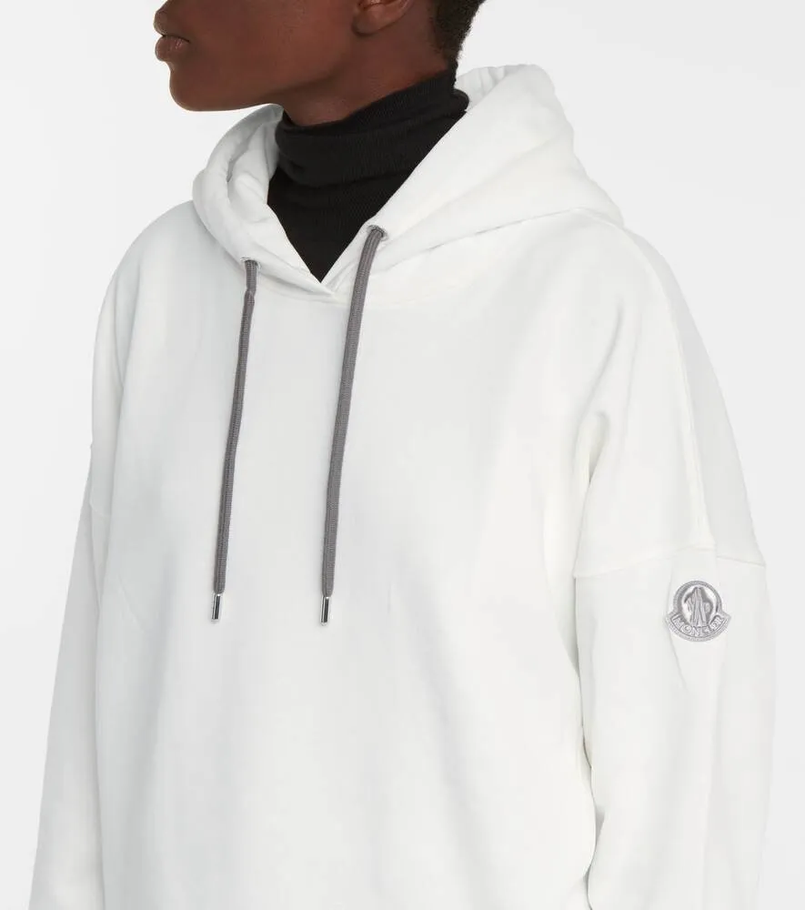 MONCLER cotton blend hoodie, white