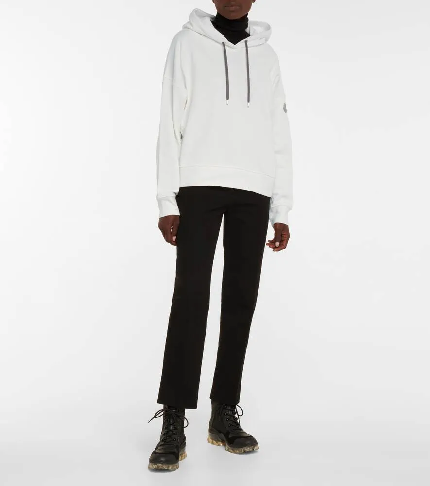 MONCLER cotton blend hoodie, white