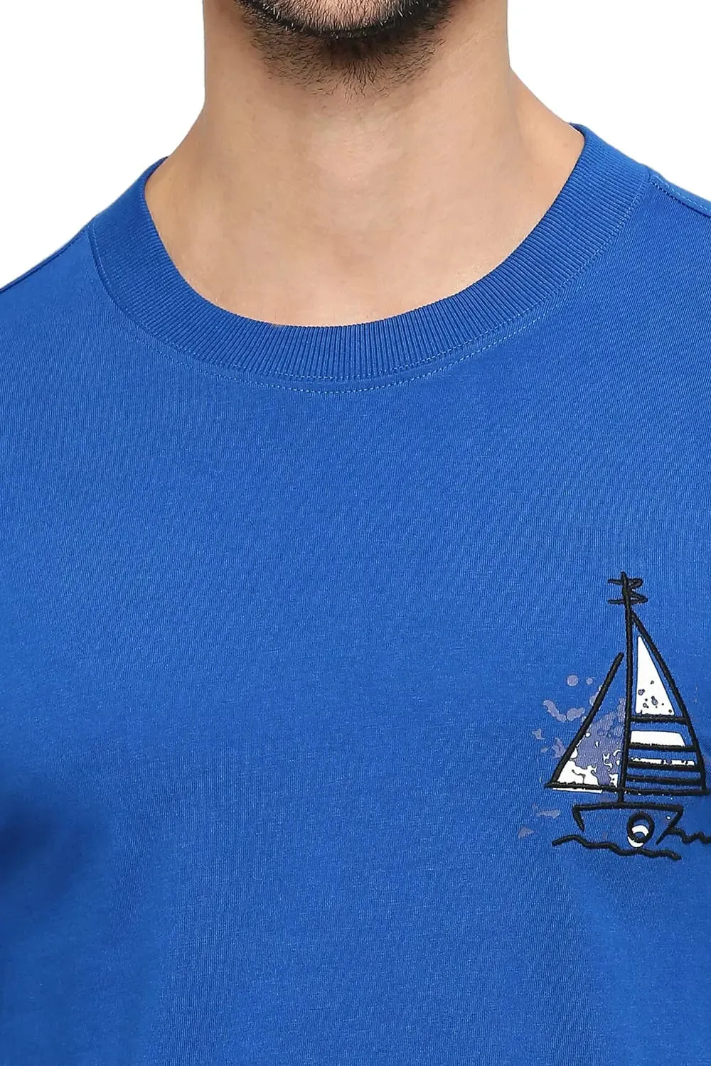 Muscle Fit Cotton Solid Crew T-shirts