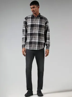 Nuon Dark Grey Straight - Fit Mid - Rise Jeans