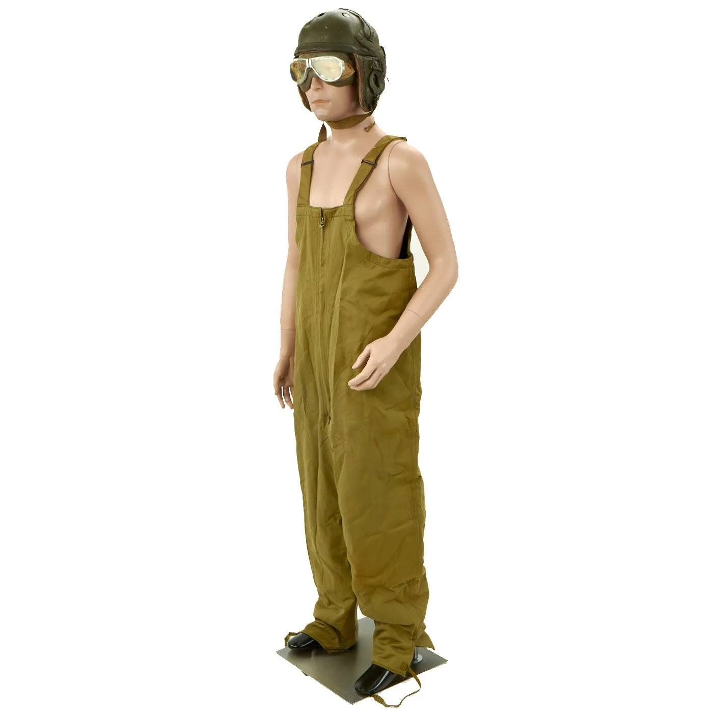 Original U.S. WWII Tanker Set - Coveralls - M38 Helmet - Resistal Goggles