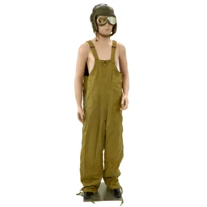 Original U.S. WWII Tanker Set - Coveralls - M38 Helmet - Resistal Goggles
