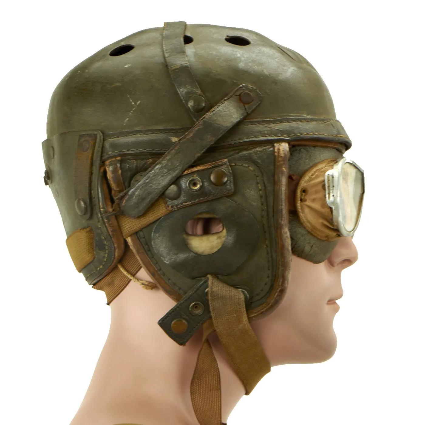Original U.S. WWII Tanker Set - Coveralls - M38 Helmet - Resistal Goggles